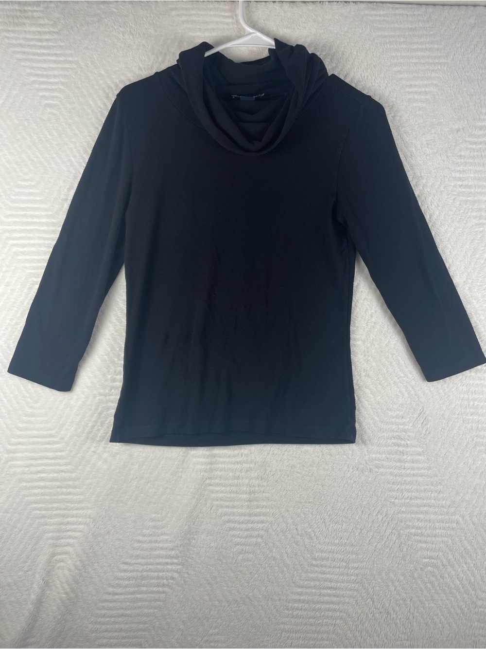Ann Taylor Black Cowl Neck Long Sleeve Sweater